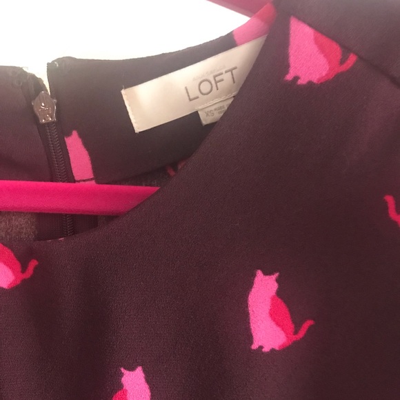 Cats!!! LOFT dress sz XS - Picture 3 of 4
